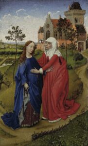 La Visitación por Roger Van der Weyden, 1430. Museo de Bellas Artes de Leipzig.